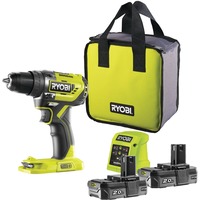Ryobi ONE+ Taladro atornillador a batería R18DD5-220S, 18Volt, Taladro/destornillador verde/Negro