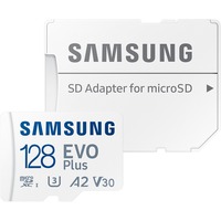 Samsung MB-MC128S 128 GB MicroSDXC UHS-I, Tarjeta de memoria blanco, 128 GB, MicroSDXC, UHS-I, 160 MB/s, Class 3 (U3), V30