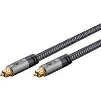 goobay Cable Toslink Plus negro/Plateado