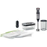 Bosch MSM6S20B 0,6 L Batidora de inmersión 1000 W Negro, Plata, Batidora de mano acero fino/Negro, Batidora de inmersión, 0,6 L, Función de impulso, 1000 W, Negro, Plata