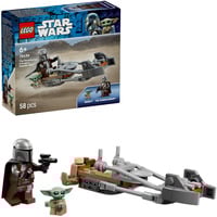 LEGO Star Wars El Mandaloriano y Grogu en su Speeder Bike, Juegos de construcción 