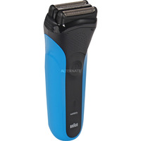 Procter & Gamble Series 3 - 310s, Máquina de afeitar azul/Negro, Máquina de afeitar de láminas, Negro, Azul, Batería, 30 min, 1 h, 5 min