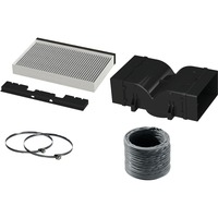 Siemens LZ12CBI14 accesorio para campana de estufa Kit de recirculación para campana extractora, Set de modificación Kit de recirculación para campana extractora, Negro, Gris, Siemens, 500 g, 325 mm, 365 mm