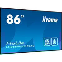 iiyama LH8664UHS-B2AG pantalla de señalización Pantalla plana para señalización digital 2,17 m (85.6") Wifi 500 cd / m² 4K Ultra HD Negro Procesador incorporado Android 11 24/7, Pantalla de gran formato negro (mate), Pantalla plana para señalización digital, 2,17 m (85.6"), 3840 x 2160 Pixeles, Wifi, 24/7