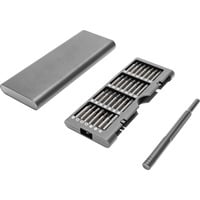 Digitus Juego de destornilladores para mecánica de precisión, Conjuntos de bits gris