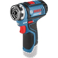 Bosch GSR 12V-15 FC Professional Sin llave 600 g Negro, Azul, Destornillador azul/Negro, Taladro de pistola, Sin llave, Negro, Azul, 1 cm, 3 cm, 1 cm