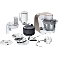 Bosch MUM5XW20 robot de cocina 1000 W 3,9 L Blanco blanco/Champán, 3,9 L, Blanco, Mezcla, Fino, Medio, 1000 W, 220 - 240 V