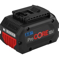 Bosch ProCORE18V Batería negro/Rojo, Batería, Ión de litio, 8 Ah, 18 V, Cualquier marca, Negro