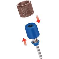 Dremel SC407 Metal, Madera rueda de afilar, Banda de lijado rueda de afilar, Metal, Madera, Dremel, Azul, Plata, 1,3 cm, 3 pieza(s)