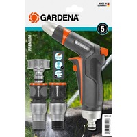 GARDENA 18298-20 Conector para rociador / pistola , Inyección negro/Plateado, 18298-20, 4 pieza(s), para magueras de 13mm (1/2") a 15mm (5/8"), Gris, Naranja