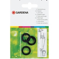 GARDENA Juntas planas con 3 unidades negro, 5301-20