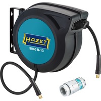 Hazet Enrollador de manguera 9040N/2 Set, 15 metros, Manguera de aire comprimido negro/Azul