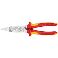 KNIPEX 13 86 200 Alicates de punta fina alicate, Pinzas Alicates de punta fina, Acero, De plástico, Rojo/naranja, 20 cm, 280 g