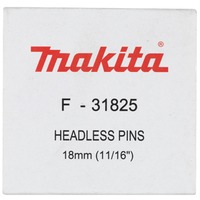 Makita Clavos F-31825, para grapadora de clavijas, 0,6 x 18mm, Uñas 