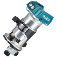 Makita Fresadora multifunción inalámbrica DRT50Z, 18 voltios, Fresadoras azul/Plateado