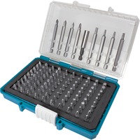 Makita P-81050 Juego de puntas de destornillador de 99 piezas, Conjuntos de bits 99 pieza(s), Phillips, Pozidriv, Torx, PH1, PH2, PH3, PZ1, PZ2, PZ3, TX10, TX15, TX20, TX25, TX30, TX40, Hexagon 3, 4, 5, 6 mm, Hexagonal