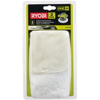 Ryobi Juego de capuchones para cera y pulido RAK2BB, 2 piezas, Almohadilla de pulido blanco