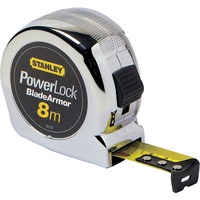 Stanley Cinta métrica Micro Powerlock Blade Armor, 8 metros plateado/Amarillo