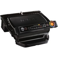 Tefal GC7148 parrilla eléctrica de contacto, Barbacoa de contacto negro, Negro, Acero inoxidable, Rectangular, Grid, 300 x 200 mm, Aluminio