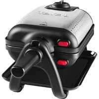 Tefal WM756D gofrera 2 barquillo(s) 1200 W Negro, Acero inoxidable negro/Plateado, 2 barquillo(s), Rectangular, Negro, Acero inoxidable, Acero inoxidable, 1200 W, 10 cm