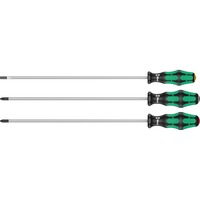 Wera 335/350/355/3, Destornillador negro/Verde, Kraftform Plus Lasertip + Bandeja