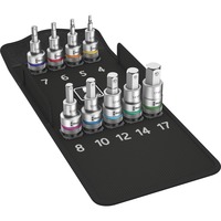 Wera 8740 C HF 1 Zyklop, Llave de tubo juego de vasos de punta hexagonal con arrastre de 1/2" con función de retención