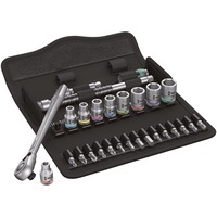 Wera Juego de carracas metálicas Zyklop 8100 SA 11, tamaños en pulgadas, Kit de herramientas 