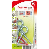 fischer DUOPOWER 6x30 OH K, Pasador gris claro/Rojo