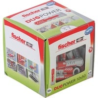 fischer Dübel DUOPOWER 10x50 LD, Pasador gris claro/Rojo