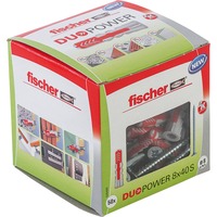 fischer Dübel DUOPOWER 8x40 S LD, Pasador gris claro/Rojo
