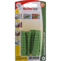 fischer Taco de expansión SX GREEN 12x60 K, Pasador verde