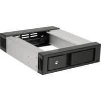 ICY BOX IB-158SSK-B 13,3 cm (5.25") Panel de instalación Negro, Chasis intercambiable negro, 13,3 cm (5.25"), Panel de instalación, Negro, 3.5", SATA, SATA II, SATA III, Aluminio
