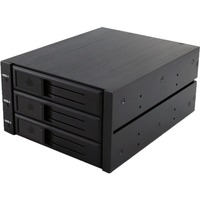 ICY BOX IB-563SSK 2x 5,25" Bandeja para disco duro Negro, Bastidor de instalación negro, 2x 5,25", Bandeja para disco duro, Negro, 2.5", SATA, SATA II, SATA III, Aluminio