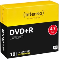 Intenso DVD+R 4.7 GB 16x 4,7 GB 10 pieza(s), DVDs vírgenes DVD+R, 120 mm, Caja de cd, 10 pieza(s), 4,7 GB