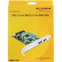 DeLOCK 89359 tarjeta y adaptador de interfaz Interno USB 3.2 Gen 1 (3.1 Gen 1), Controlador PCI, USB 3.2 Gen 1 (3.1 Gen 1), 6 Gbit/s, Windows 7 Home Basic, Windows 7 Home Basic x64, Windows 7 Home Premium, Windows 7 Home Premium...