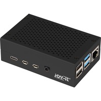 Joy-IT Carcasa de aluminio para Raspberry Pi 4 B, Caja/Carcasa negro