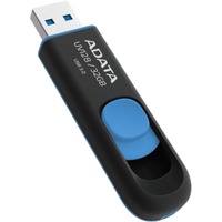 ADATA DashDrive UV128 32GB unidad flash USB USB tipo A 3.2 Gen 1 (3.1 Gen 1) Negro, Azul, Lápiz USB negro/Azul, 32 GB, USB tipo A, 3.2 Gen 1 (3.1 Gen 1), Deslizar, 10 g, Negro, Azul