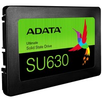 ADATA Ultimate SU630 1,92 TB 2.5" PCI Express 3.0 QLC 3D NAND, Unidad de estado sólido negro, 1,92 TB, 2.5", 520 MB/s, 6 Gbit/s