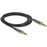 DeLOCK 85786 cable de audio 2 m 3,5mm Negro, Gris negro, 3,5mm, Macho, 3,5mm, Macho, 2 m, Negro, Gris