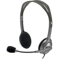 Logitech H111 Auriculares Alámbrico Diadema Oficina/Centro de llamadas Negro, Auriculares con micrófono gris, Alámbrico, Oficina/Centro de llamadas, 20 - 20000 Hz, 74 g, Auriculares, Negro