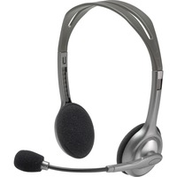 Logitech LGT-H110 Auriculares y Cascos, Auriculares con micrófono plateado/Gris, Alámbrico, Oficina/Centro de llamadas, 20 - 20000 Hz, 74 g, Auriculares, Negro, Plata, Minorista