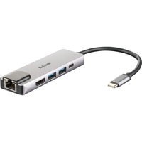 D-Link DUB-M520 base para portátil y replicador de puertos Alámbrico Thunderbolt 3 Aluminio, Hub USB plateado, Alámbrico, Thunderbolt 3, 60 W, 10,100,1000 Mbit/s, IEEE 802.3, IEEE 802.3ab, IEEE 802.3az, IEEE 802.3u, IEEE 802.3x, Aluminio