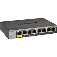 Netgear GS108T Gestionado L2 Gigabit Ethernet (10/100/1000) Gris, Interruptor/Conmutador Gestionado, L2, Gigabit Ethernet (10/100/1000), Bidireccional completo (Full duplex), Minorista