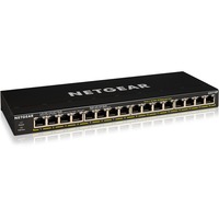 Netgear GS316P Dispositivo de redes, Interruptor/Conmutador Netgear GS316P, No administrado, Gigabit Ethernet (10/100/1000), Bidireccional completo (Full duplex), Energía sobre Ethernet (PoE), Montaje en rack, Montaje de pared