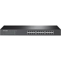 TP-Link TL-SF1024 No administrado Fast Ethernet (10/100) 1U Gris, Interruptor/Conmutador negro, No administrado, Fast Ethernet (10/100), Bidireccional completo (Full duplex), Montaje en rack, 1U