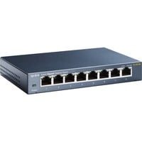 TP-Link TL-SG108 switch No administrado L2 Gigabit Ethernet (10/100/1000) Negro, Interruptor/Conmutador gris, No administrado, L2, Gigabit Ethernet (10/100/1000), Bidireccional completo (Full duplex), Montaje de pared