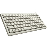 CHERRY G84-4100 teclado Universal USB QWERTY Inglés de EE. UU. Gris blanco, Mini, Alámbrico, USB, QWERTY, Gris