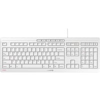 CHERRY STREAM teclado Oficina USB QWERTY Inglés de EE. UU. Blanco blanco/Gris, Completo (100%), Alámbrico, USB, Interruptor mecánico, QWERTY, Blanco