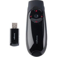 Kensington Presentador Expert Control del cursor inalámbrico con láser rojo negro/Negro brillante, RF, USB, 45 m, Negro