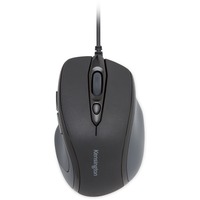 Kensington Ratón con cable Pro Fit tamaño mediano negro, mano derecha, Óptico, USB tipo A, 1000 DPI, Negro